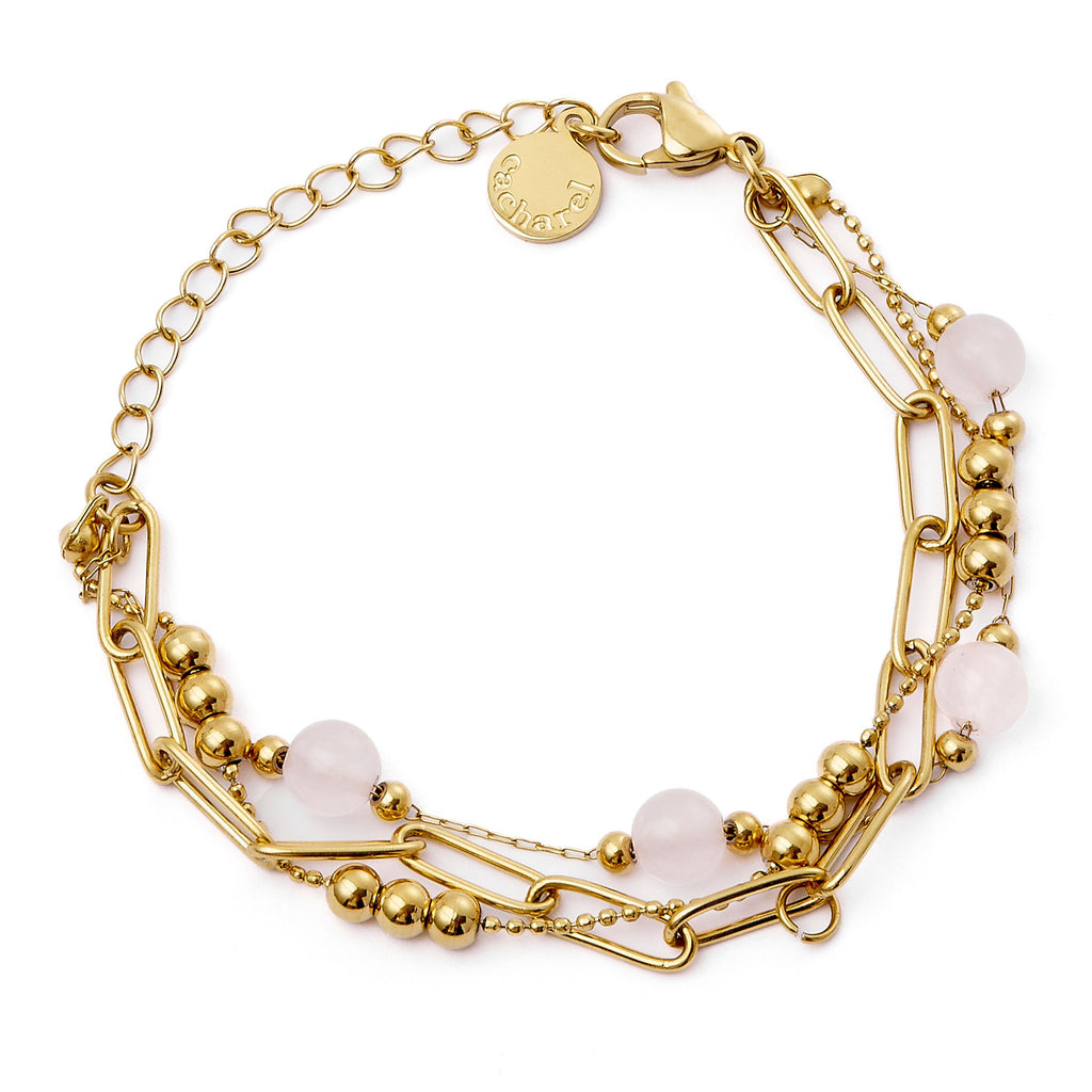  Ladies' steel jewelry CACHAREL chic Gold/Pink Bracelet Andrea 