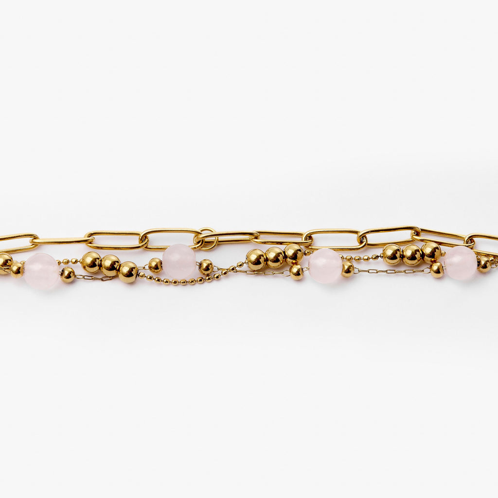  Ladies' steel jewelry CACHAREL chic Gold/Pink Bracelet Andrea 
