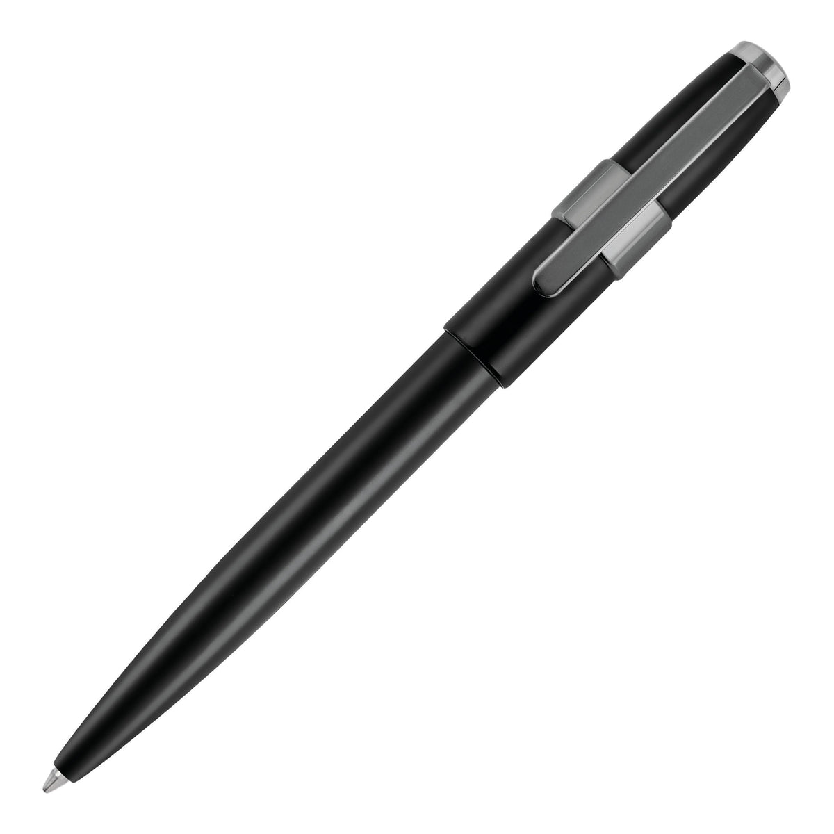 Cerruti 1881 - Penna a sfera Myth Black | Penna con corpo nero | mina blu | elegante confezione regalo (cromato Cerruti 1881 - Penna a sfera Myth Black | Penna con corpo nero | mina blu | elegante confezione regalo (cromato