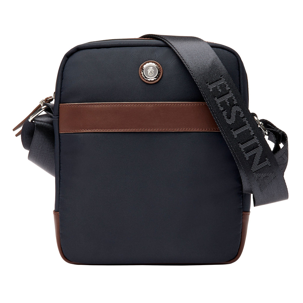  Shoulder travel bag for men FESTINA Navy & Brown Reporter bag Button