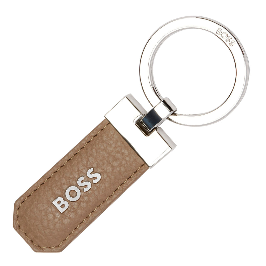  Small leather goods keyholder HUGO BOSS Grained Camel Key ring Classic