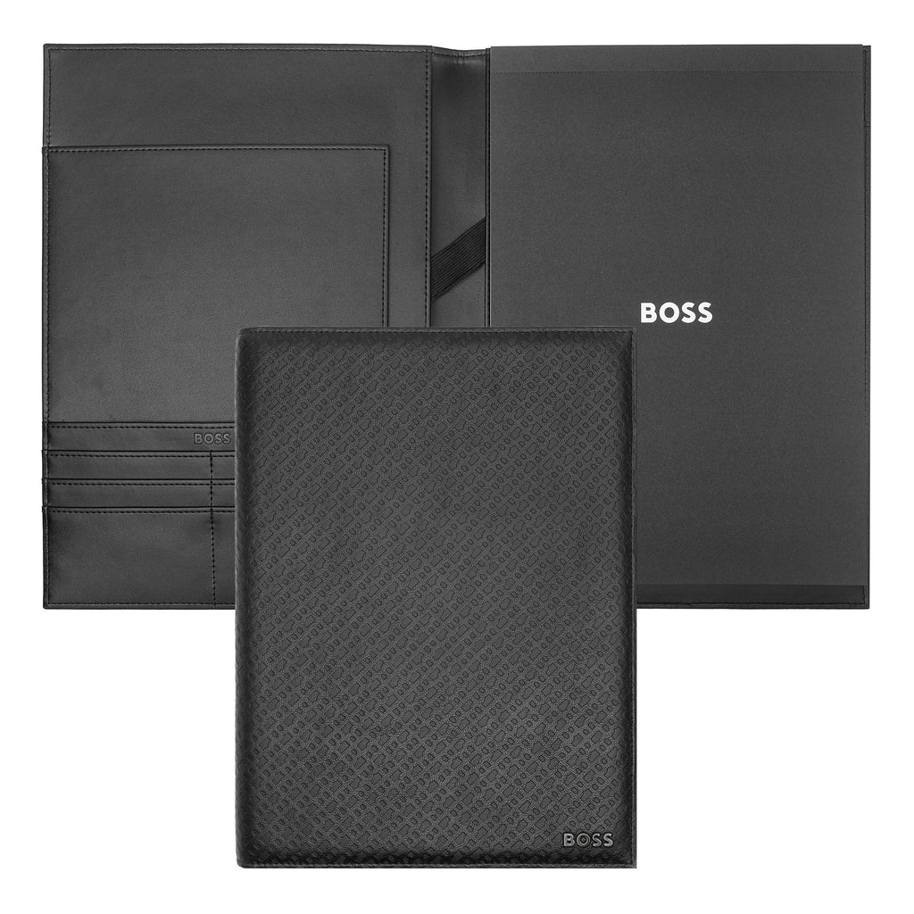 HUGO BOSS Black A4 Folder Monogram with iconic pattern