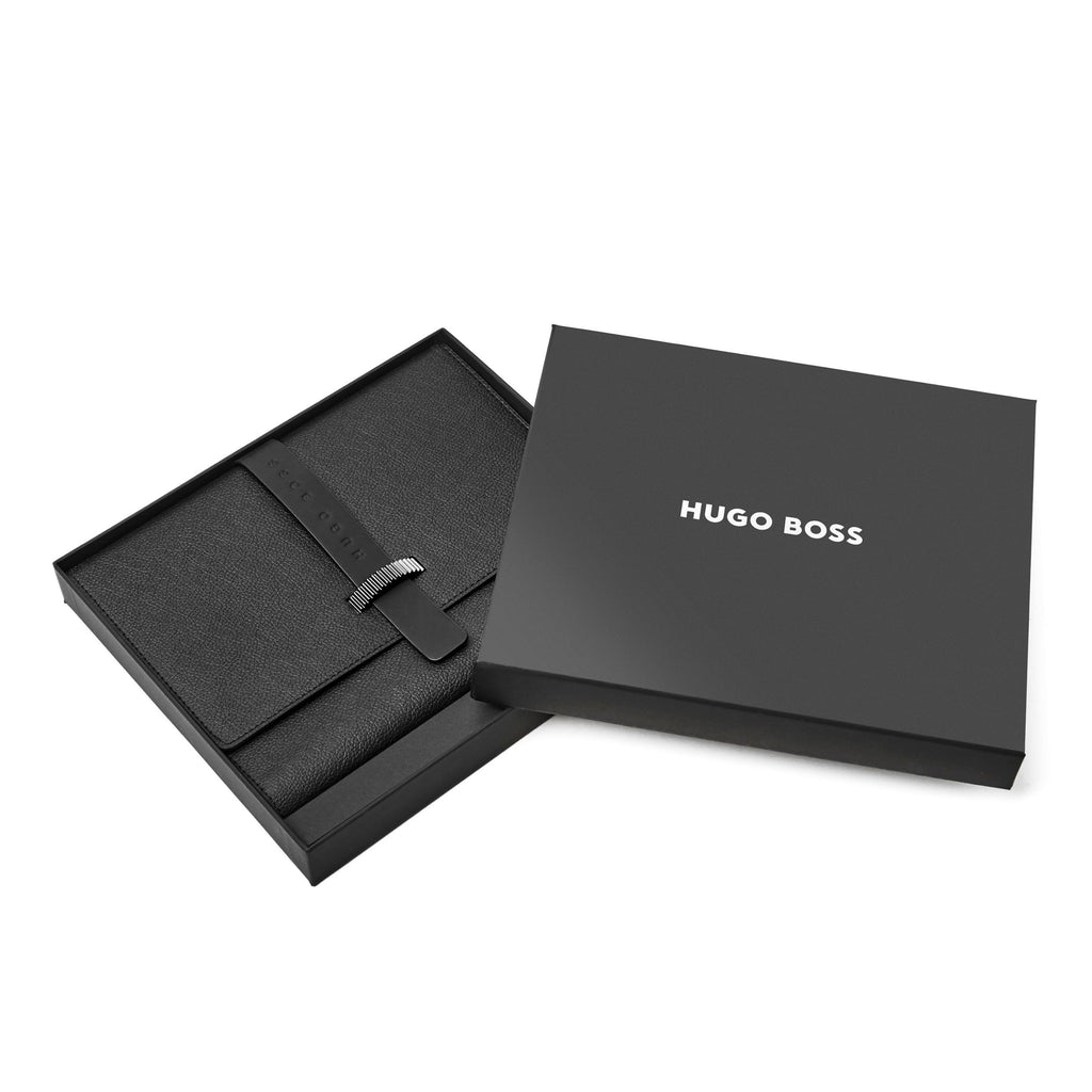 Designer gift ideas for him HUGO BOSS black A5 folder Illusion Gear