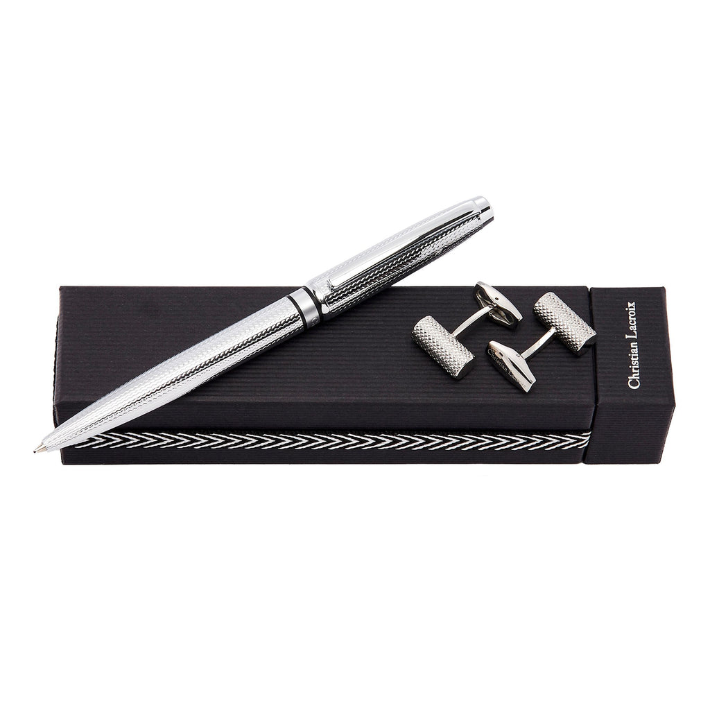 Men's cufflinks gift set CHRISTIAN LACROIX ballpoint pen & cufflinks