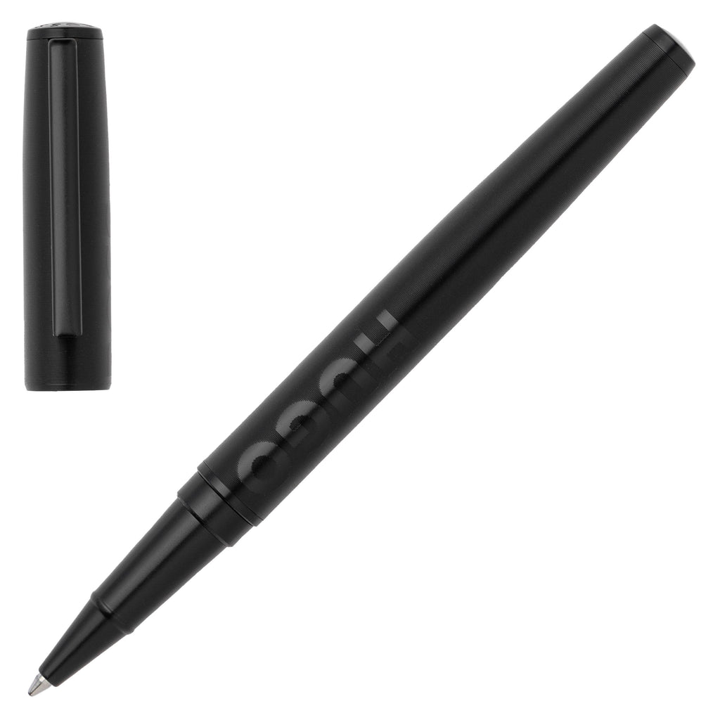  Designer corporate gifts for Hugo Boss black rollerball pen LABEL 