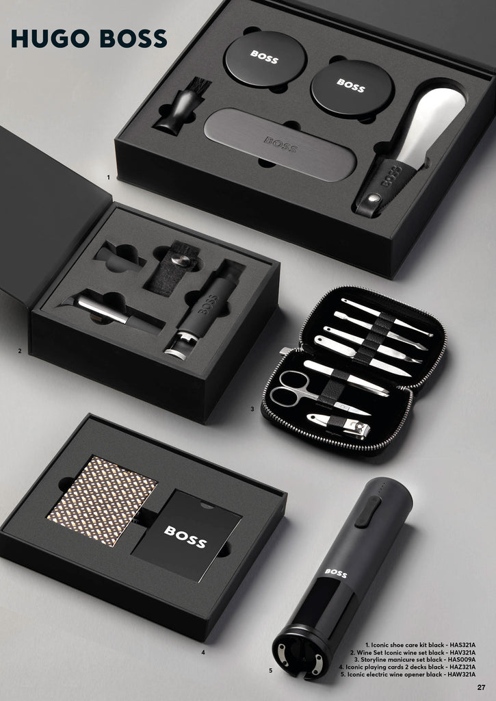 Hugo Boss | Gift Sets | Gift set | Sets | Shoe care kit | Shoe cleaning kit | Shoe cleaning set | Wine set | | Wine tool set | Wine opener | Manicure set | Playing cards | Card game | Electric wine opener | Perfect gift |  Business gift set | HK | China