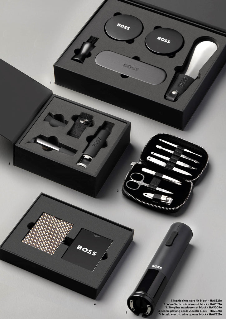 Hugo Boss | Gift Sets | Sets | Shoe care kit | Shoe cleaning kit | Shoe cleaning set | Wine set | | Wine tool set | Wine opener | Manicure set | Playing cards | Card game | Electric wine opener | Perfect gift |  Business gift set | HK | China