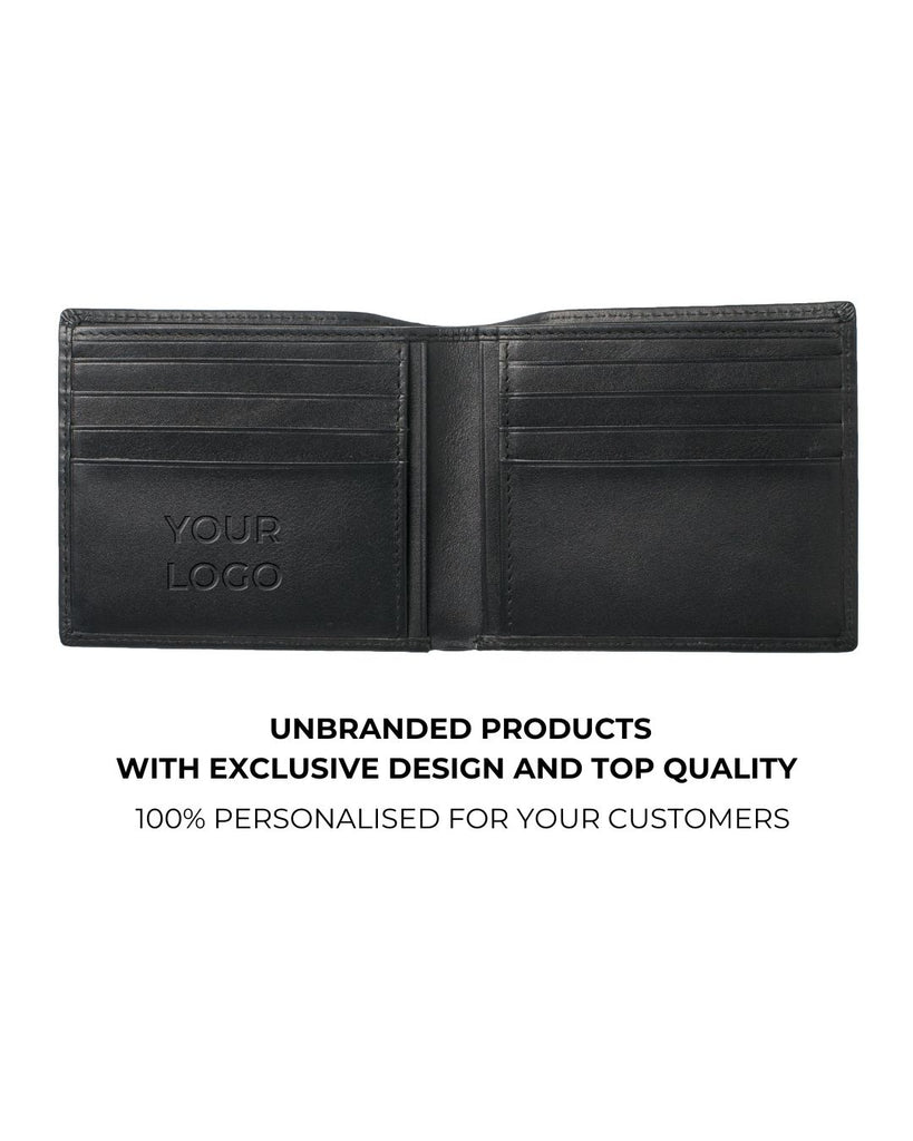 Personalized gifts black wallet Sintra with customized logo