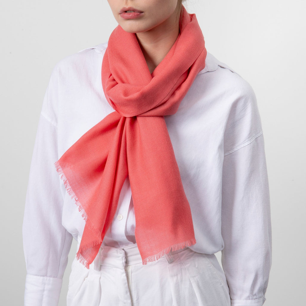  Women's luxury scarves Cacharel fashion corail long scarf Faustine 