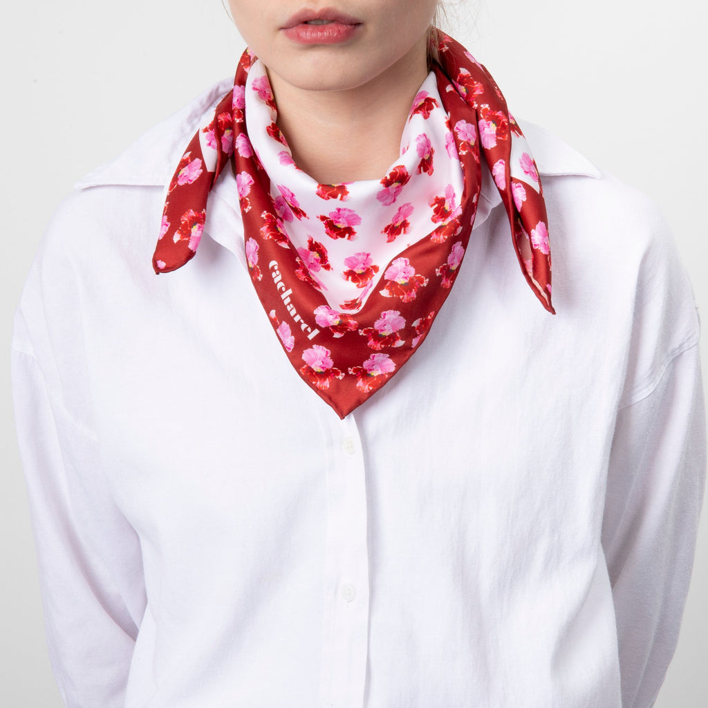 Ladies' red color gifts Cachaerl Trendy Bright Red Scarf Hortense