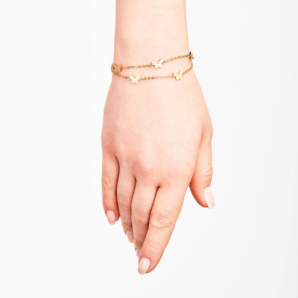 Stainless Steel Gold Bracelet Albane from Cacharel Paris