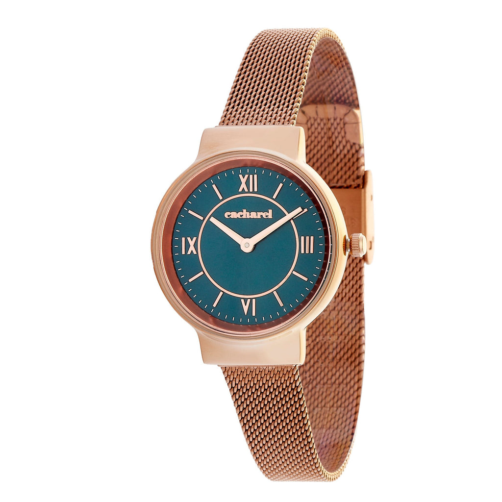  Ladies wrist watches CACHAREL Rosegold Watch Astrid in mesh steel band
