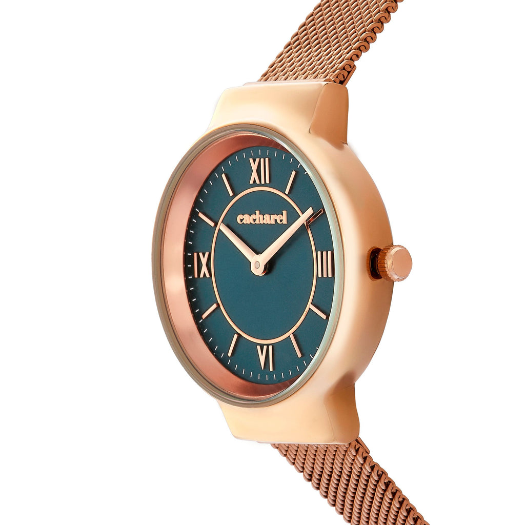  Ladies wrist watches CACHAREL Rosegold Watch Astrid in mesh steel band
