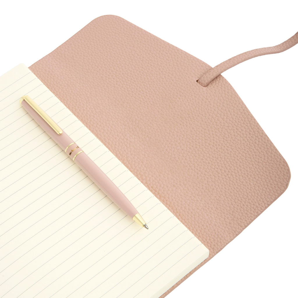 CACHAREL patel pink A5 notebooks Violette with faux leather closure