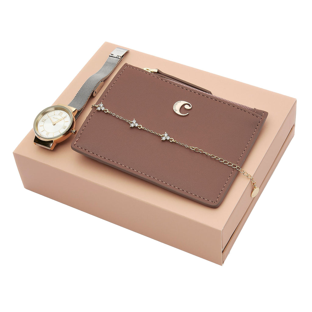 Ladies' exquisite gift sets Cacharel Bracelet, Coin purse & watch
