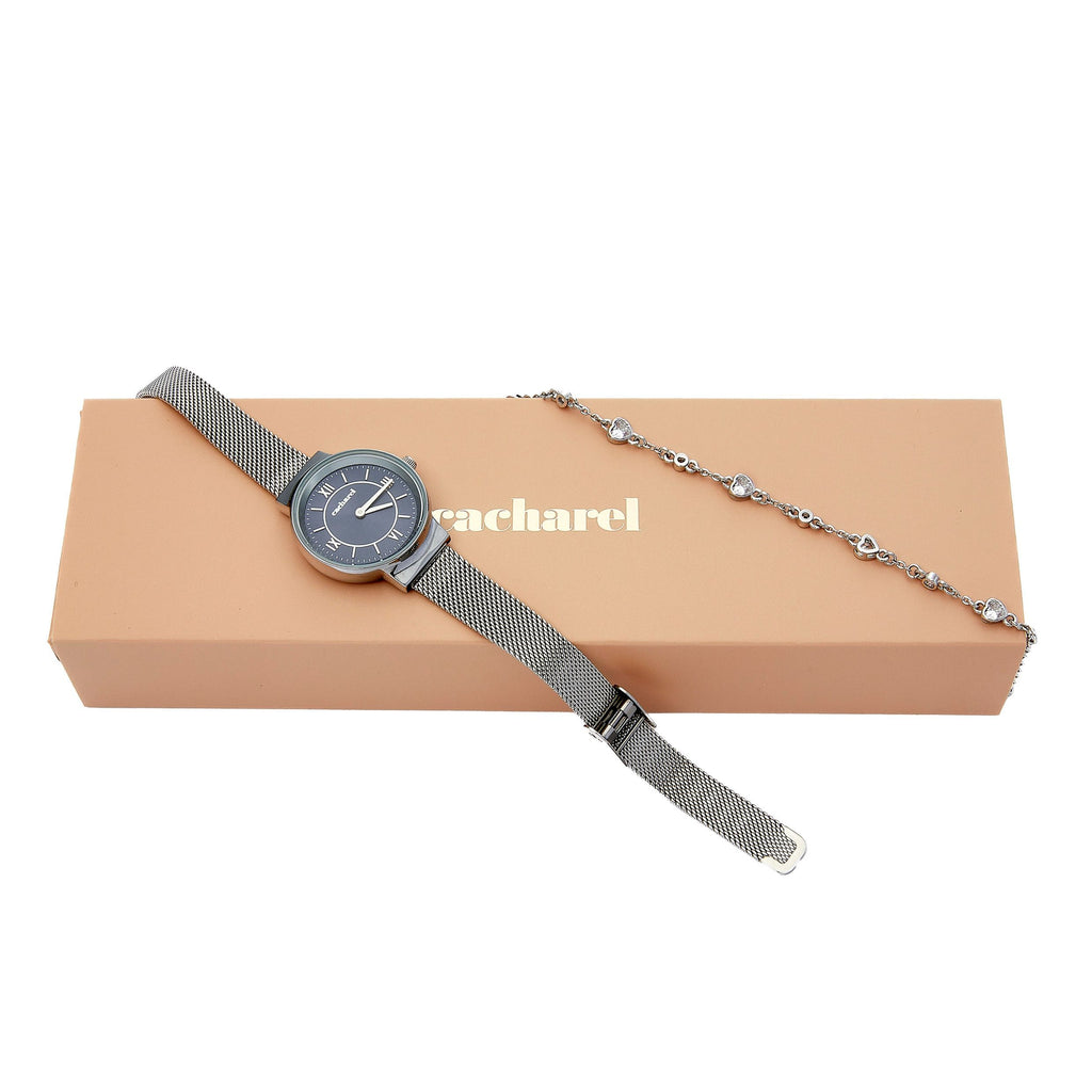 Jewelry gift sets Cacharel Designer Silver Bracelet & Watch Astrid