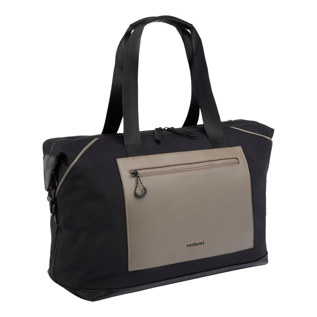 Ladies' bags CACHAREL black bag Josephine with beige external pocket