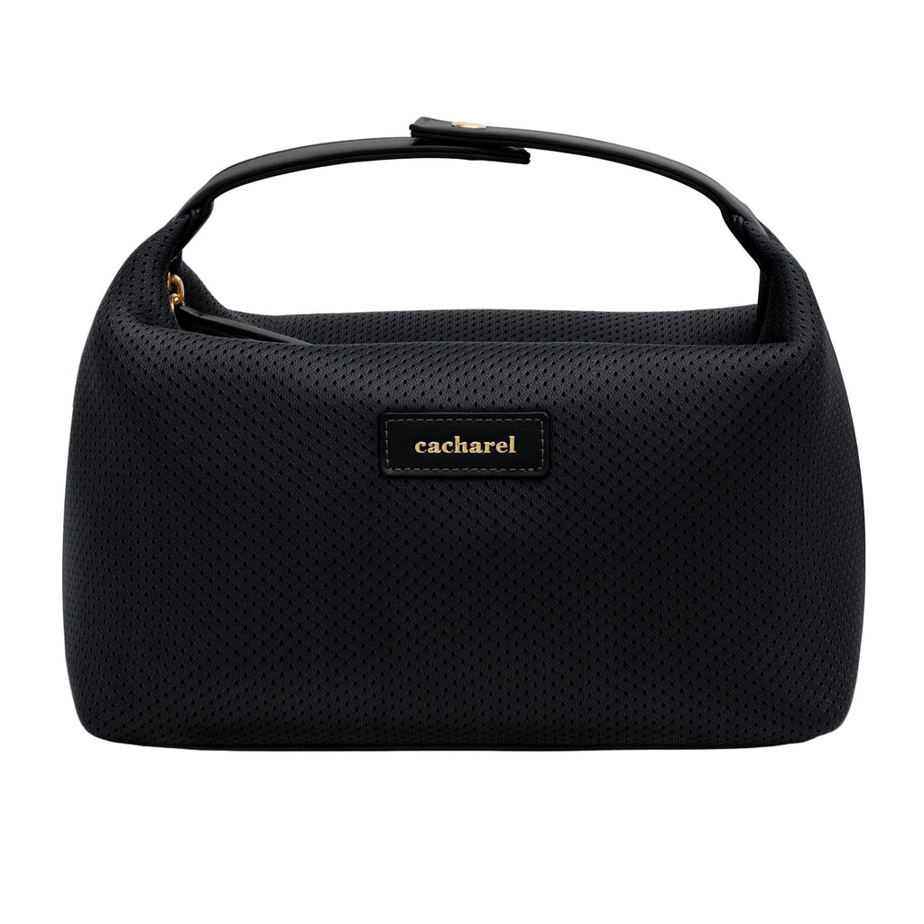 CACHAREL black mesh pattern dressing-case Josephine with gold logo