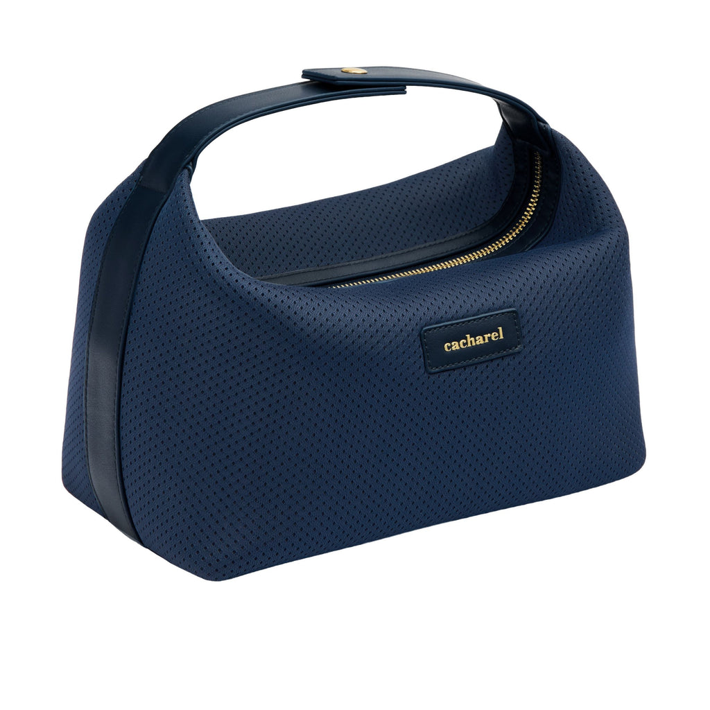 CACHAREL travel navy dressing-case Josephine with gold-plated zipper