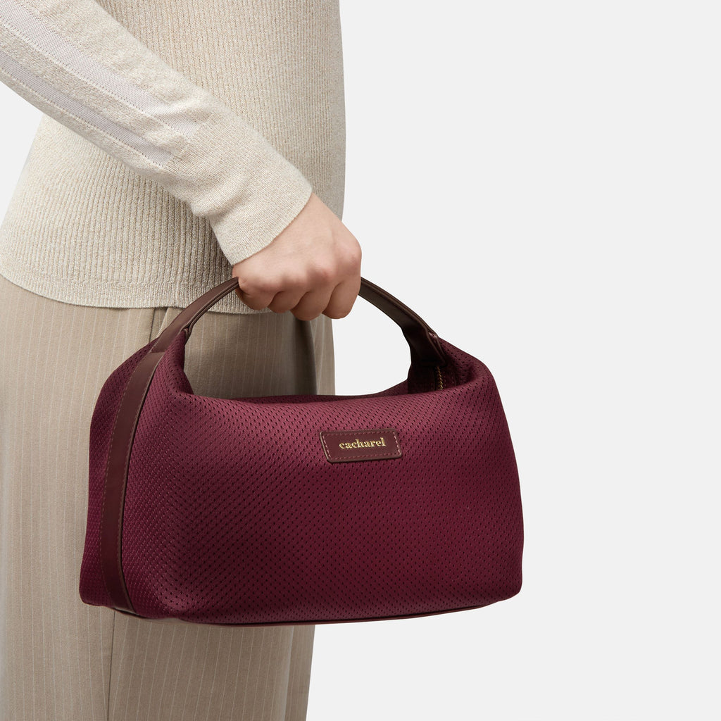 CACHAREL travel pouches & dressing-case Josephine in burgundy color