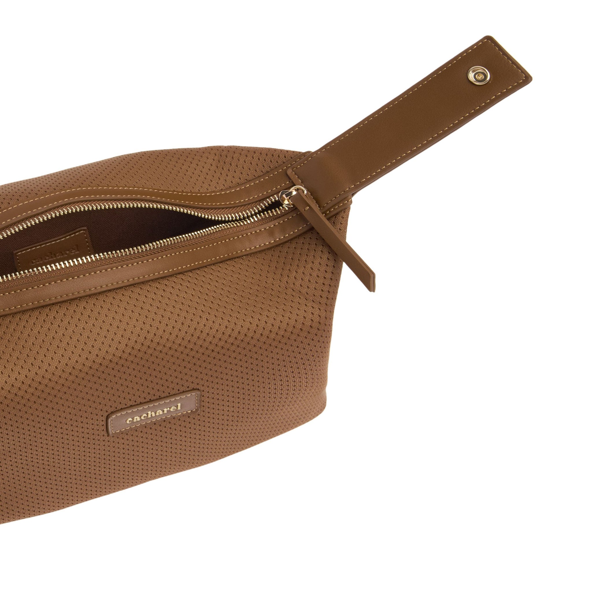 CACHAREL mesh textured travel dressing-case Josephine in camel