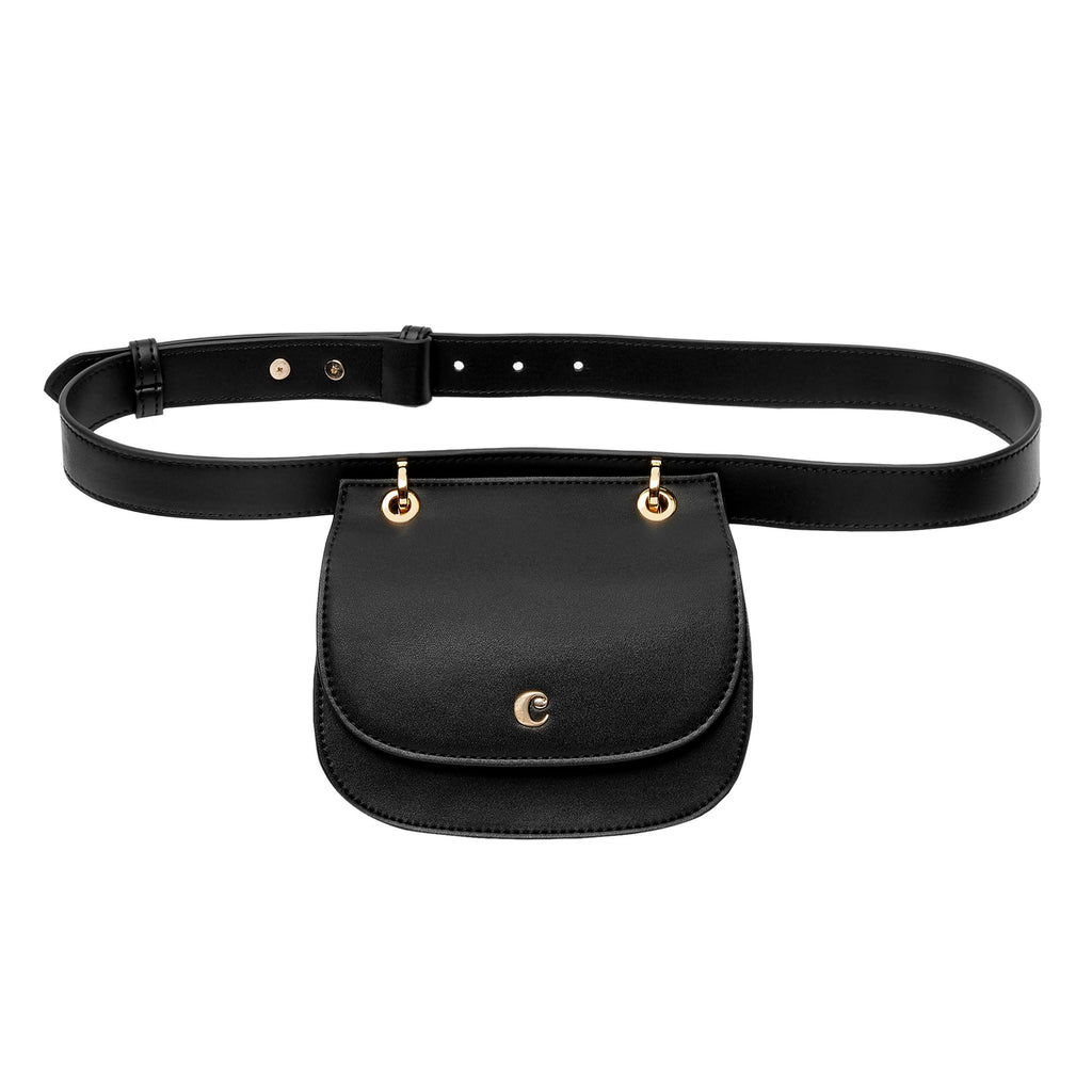 Ladies' designer belt bags CACHAREL Fashion Black Waistpack Andrea