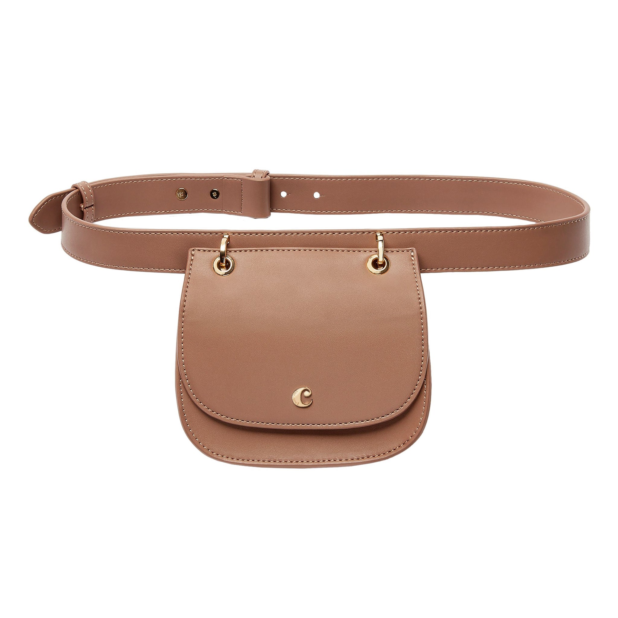 Ladies' designer waist bag CACHAREL Light Brown Waistpack