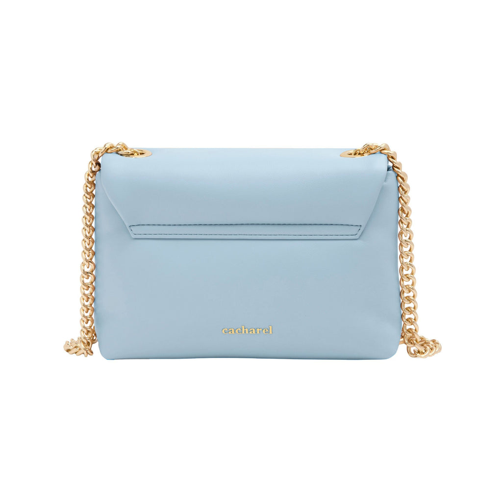 CACHAREL light blue lady crossbody bag Vivienne with metal chain strap