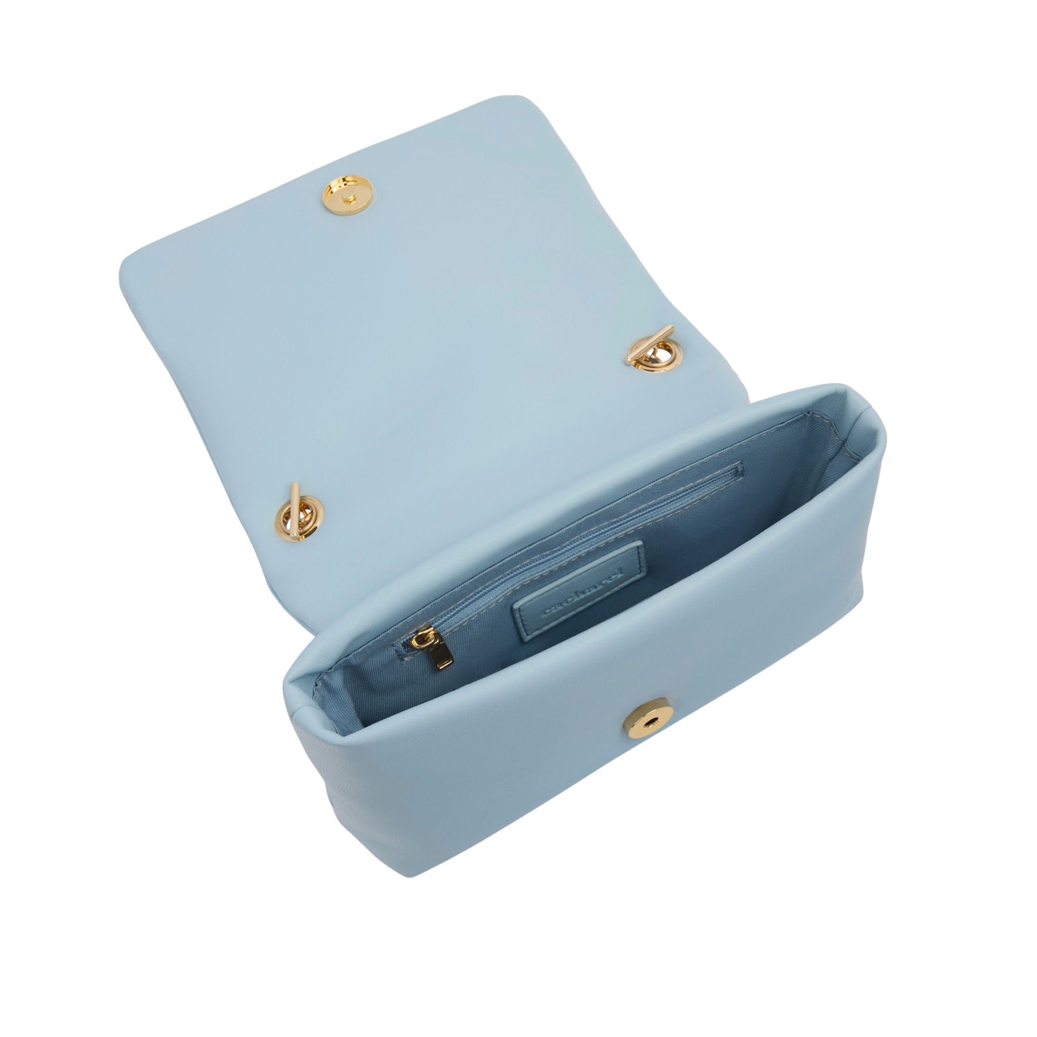 CACHAREL light blue lady crossbody bag Vivienne with metal chain