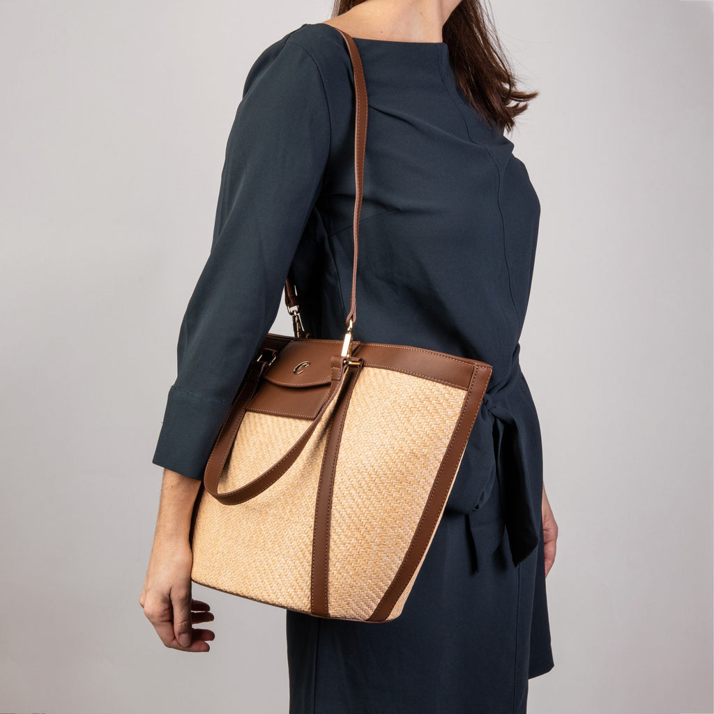 Ladies' luxury handbags Cacharel fashion brown lady bag Alesia 