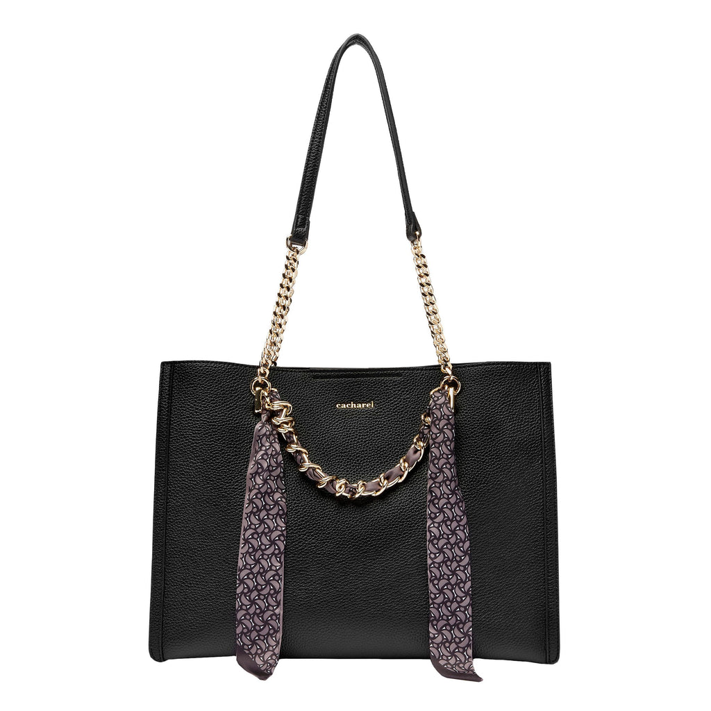 Women's exquisite tote bags CACHAREL Chic Black Lady bag Amelia 