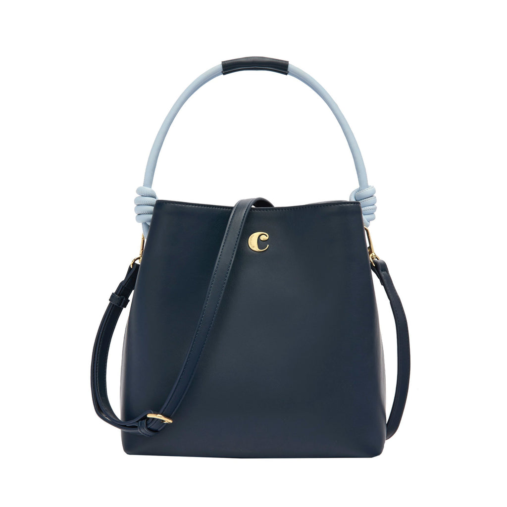 CACHAREL Navy Lady bag Apolline with vegan friendly leather material 