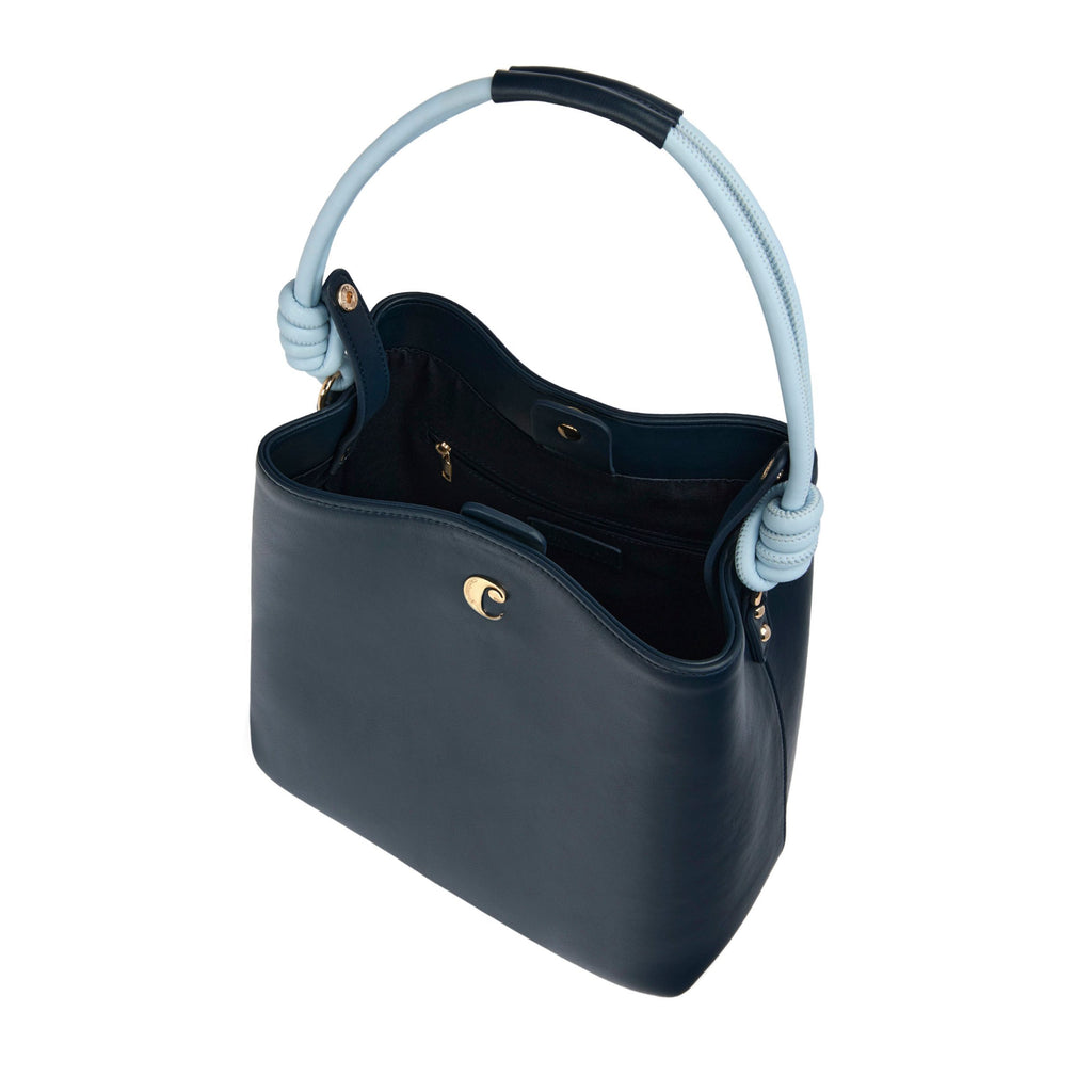 CACHAREL Navy Lady bag Apolline with vegan friendly leather material 