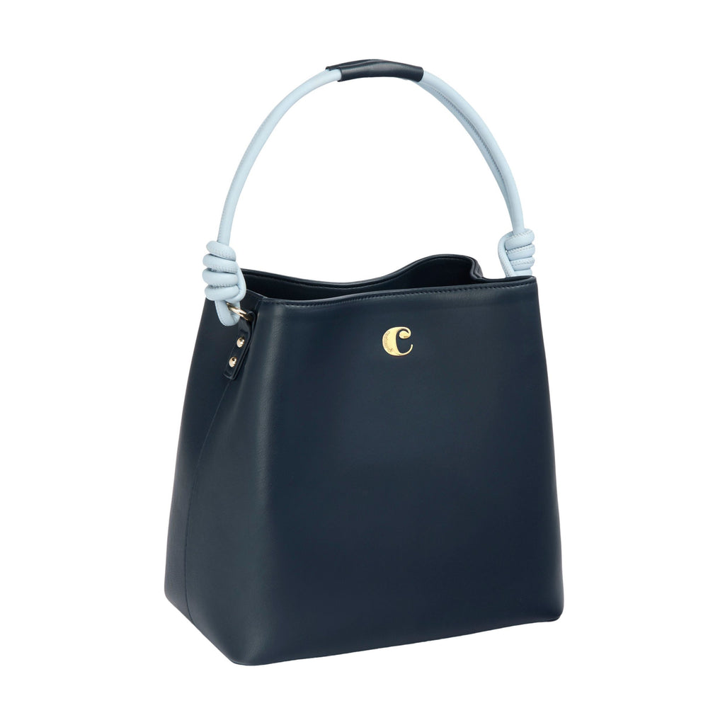 CACHAREL Navy Lady bag Apolline with vegan friendly leather material 