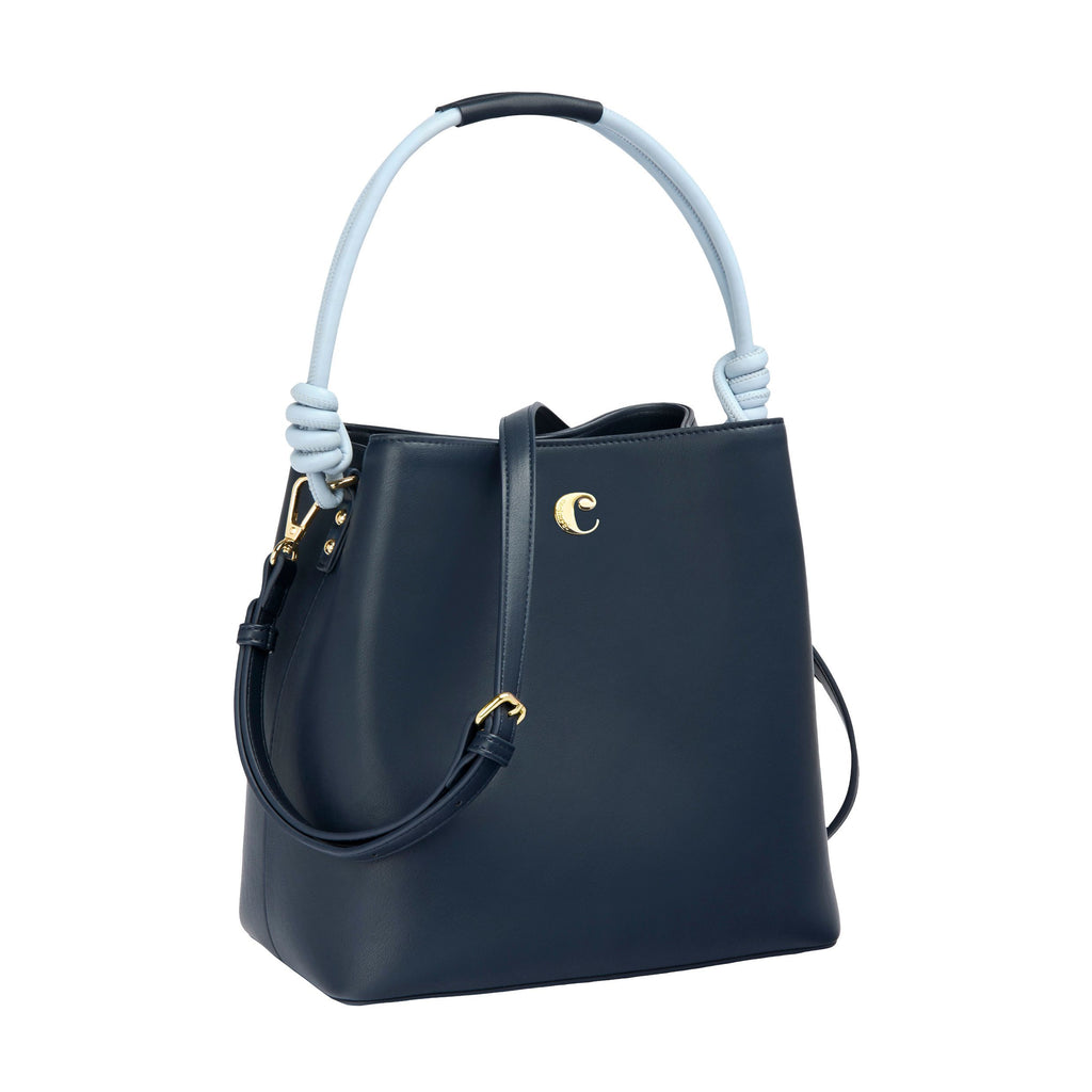 CACHAREL Navy Lady bag Apolline with vegan friendly leather material 