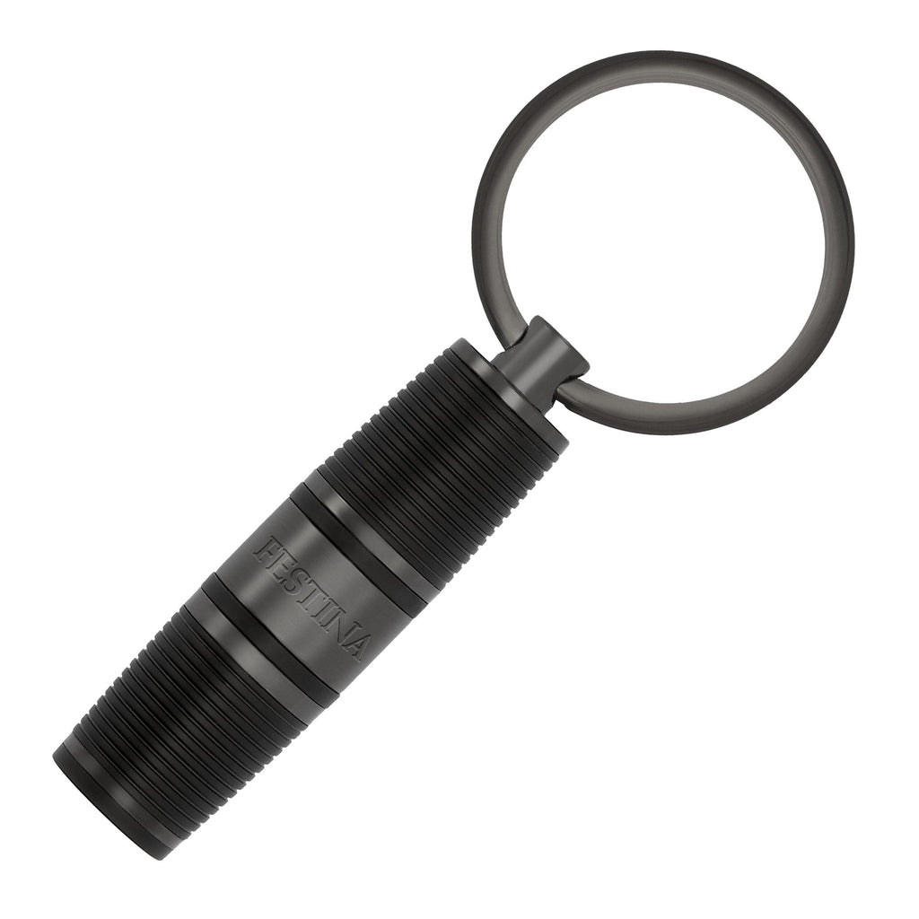  FESTINA Key ring in black stripe with engraved logo on midring Bold 
