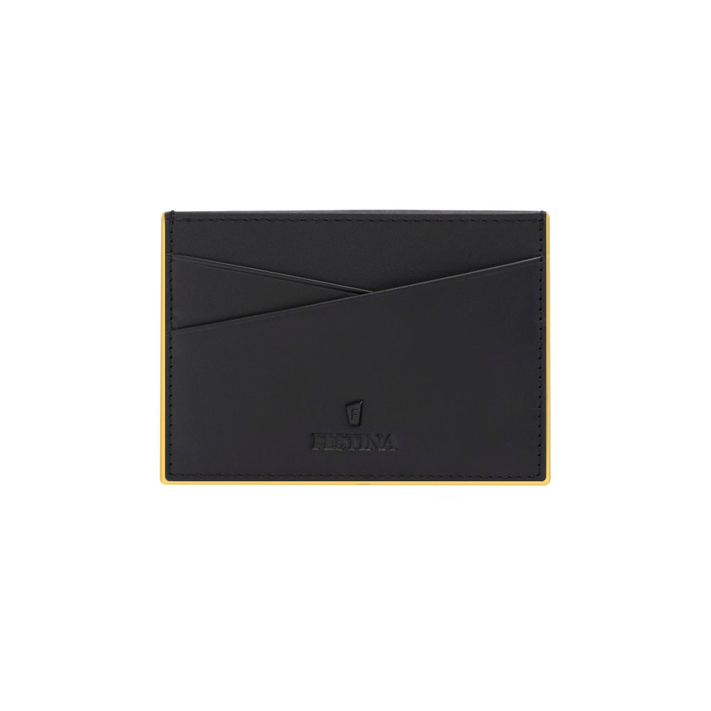 FESTINA Leather Card holder in Black Edition with yellow edge