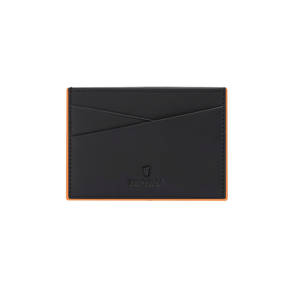 Men's wallets FESTINA Card holder Black Edition with orange edge