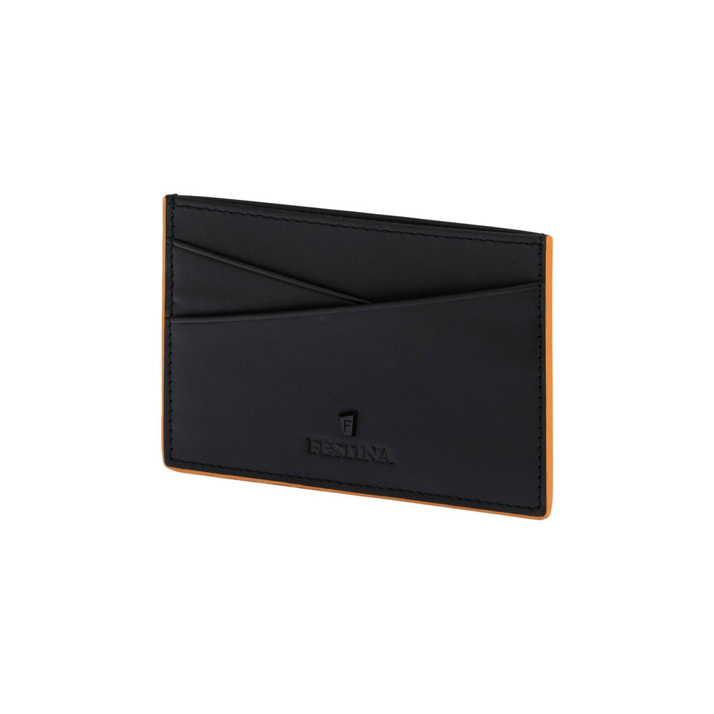 Men's wallets FESTINA Card holder Black Edition with orange edge