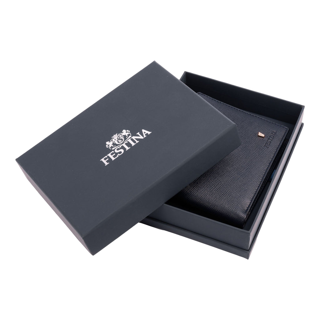 Men's small leather goods FESTINA trendy navy card wallet Chronobike