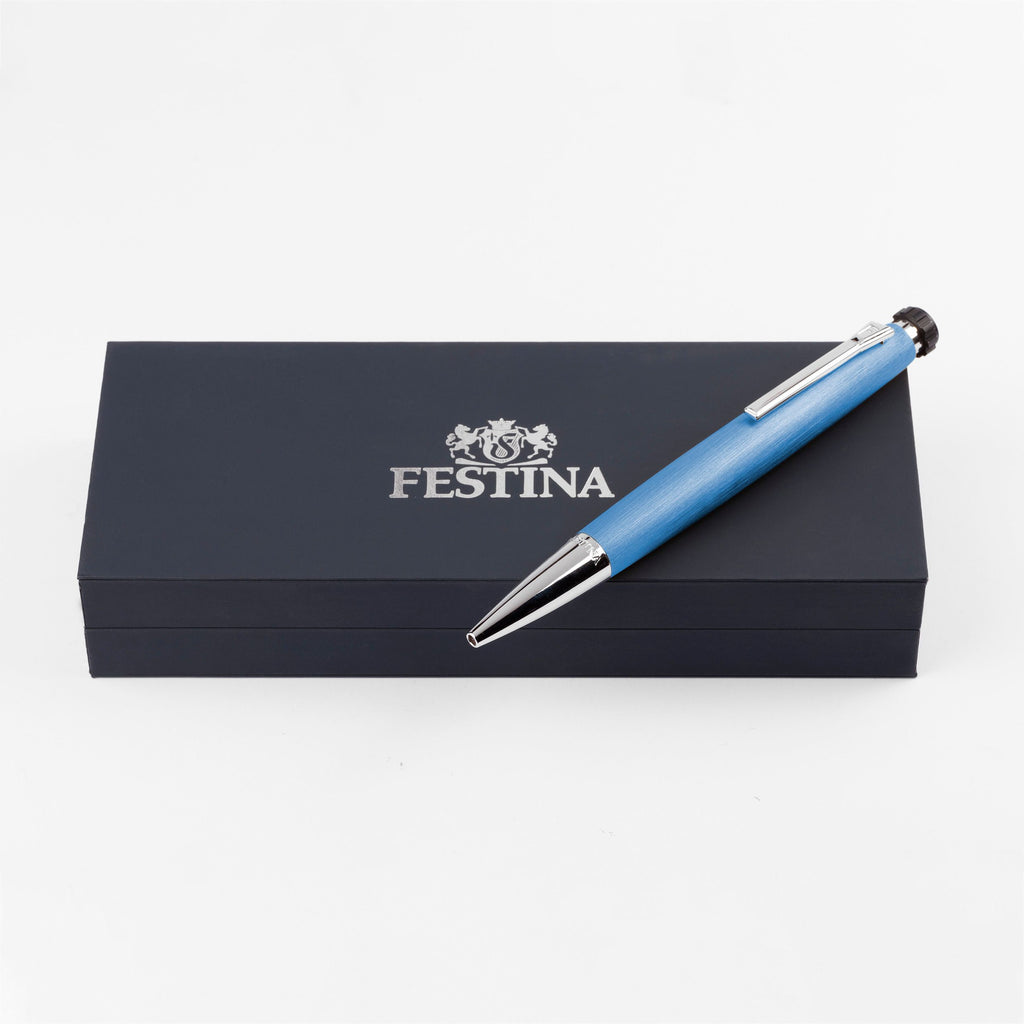 Aluminum pens FESTINA Rainbow light blue Ballpoint pen Chronobike 