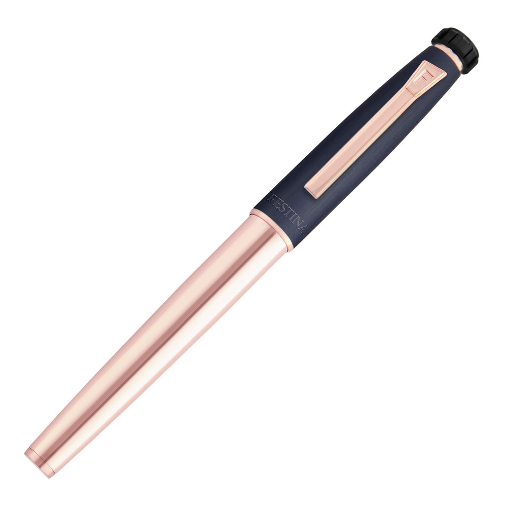 FESTINA rose gold plated fountain pen Chronobike navy brushed barrel