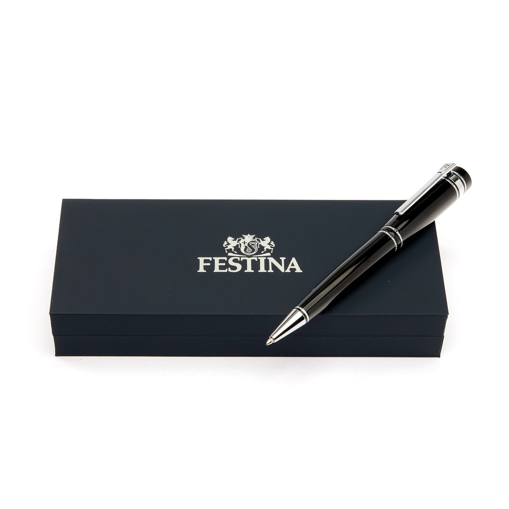 FESTINA Black Ballpoint pen Bold Classic with signature logo on top