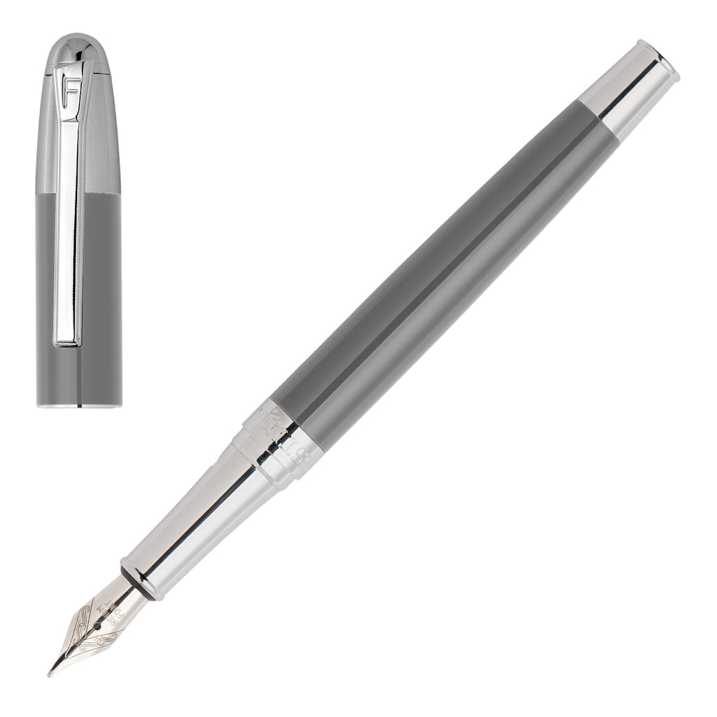 Fashion pen set from Festina fountain & ballpoint pen in chrome grey