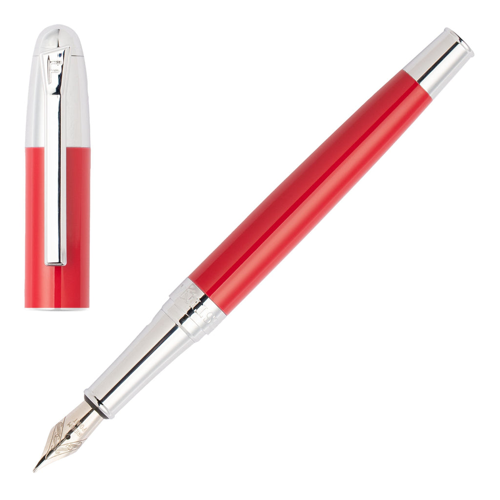 Men's executive pen set FESTINA chrome red fountain & ballpoint pen