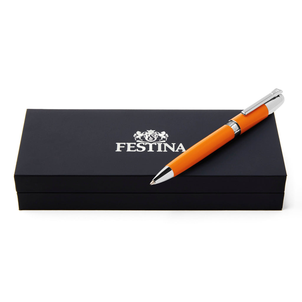 Men's executive pens Festina chrome orange Ballpoint pen Classicals