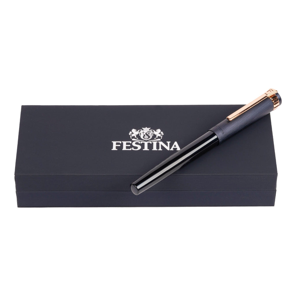 Business gift ideas FESTINA Rollerball pen Prestige in Rose Gold Navy