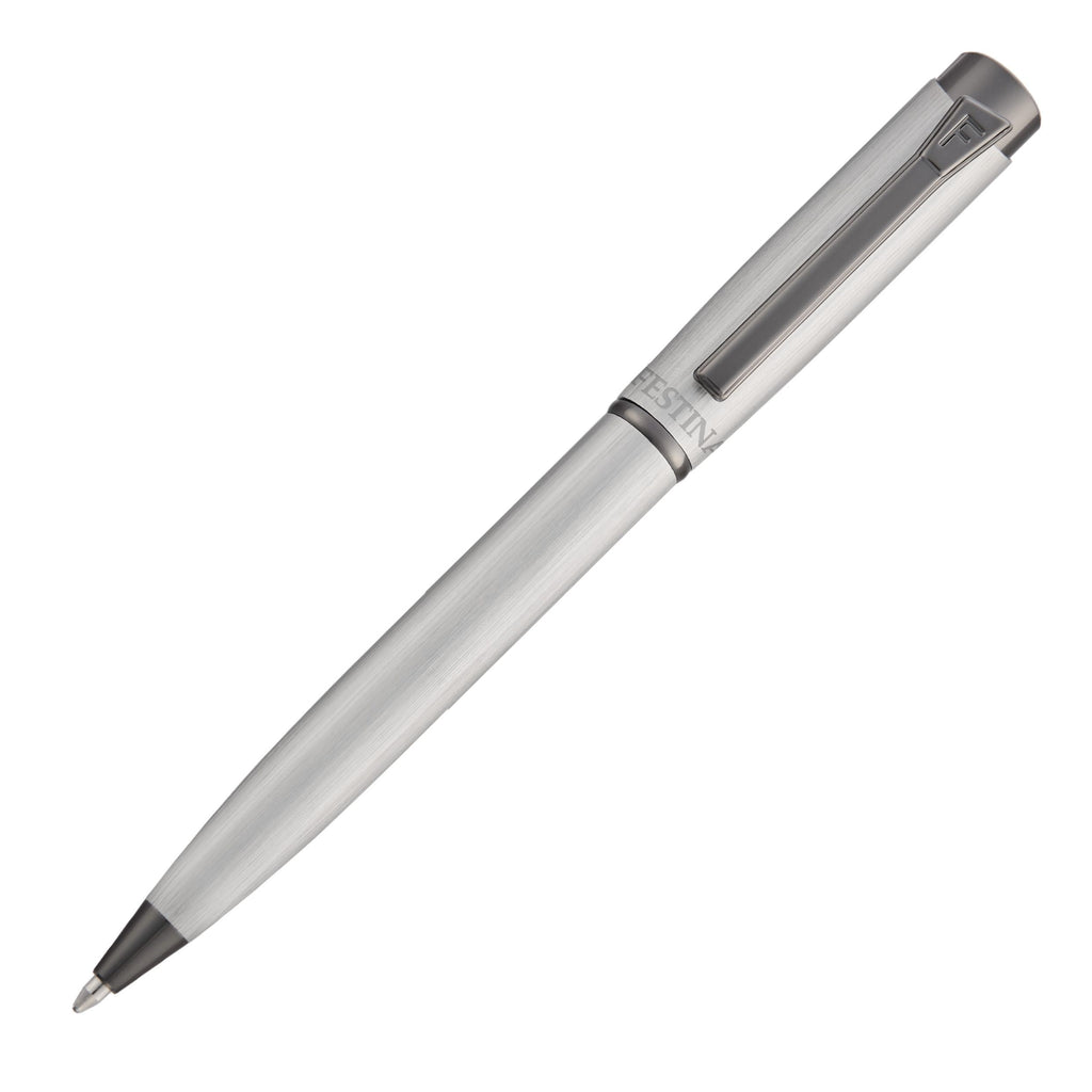 FESTINA silver brushed ballpoint pen Originals with gun-metal trims