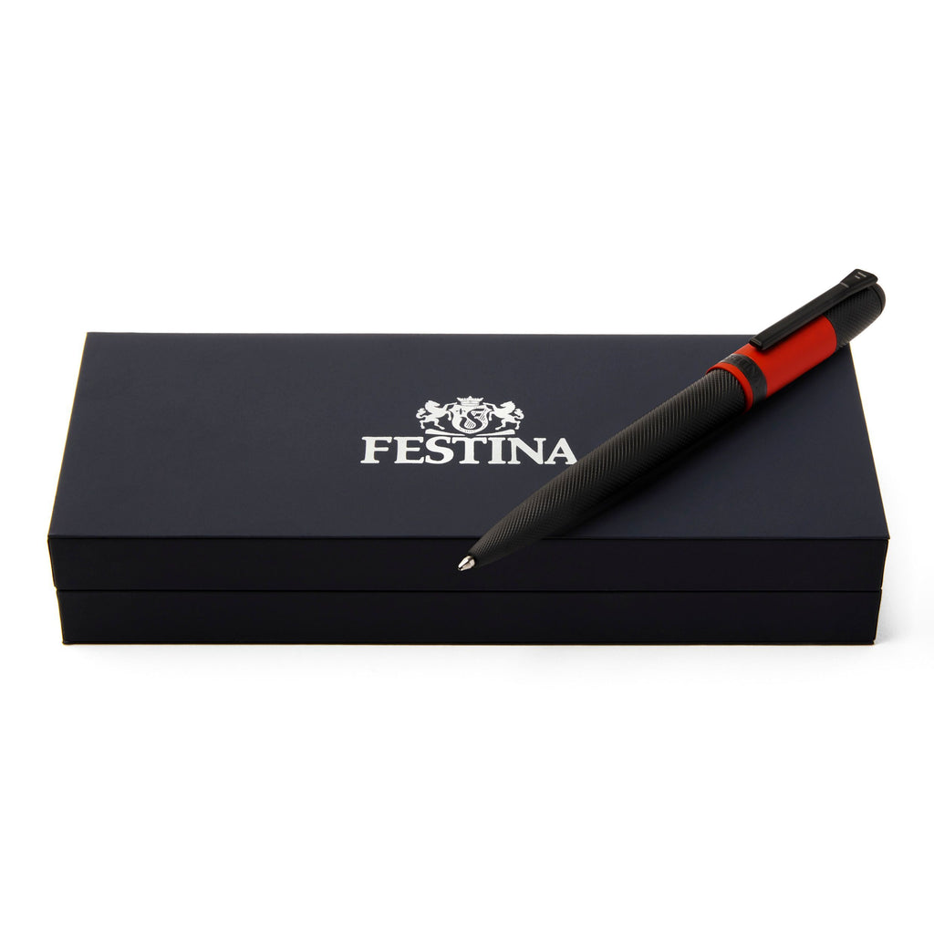 Festina Ballpoint pen CLASSICALS black Edition with red rubberized cap