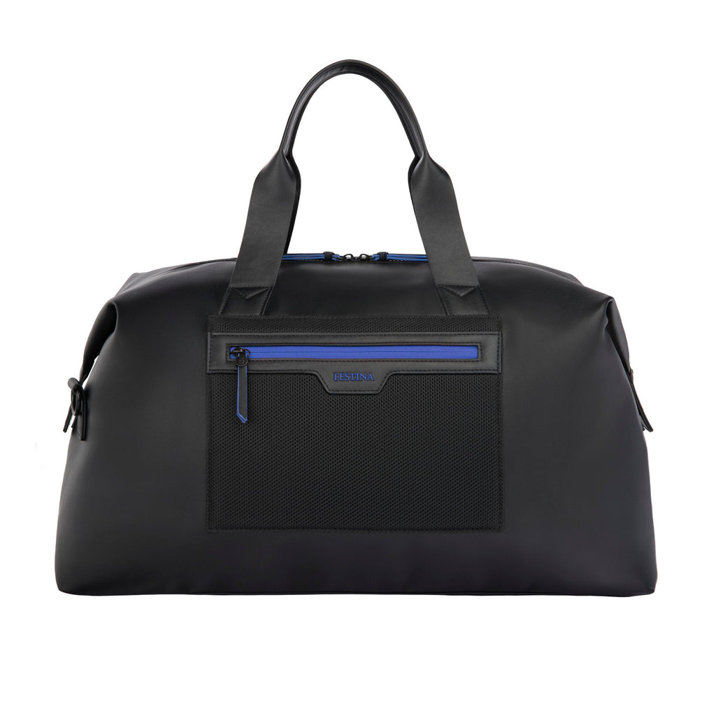 FESTINA Travel bag Black Edition with blue horizontal stripe on front